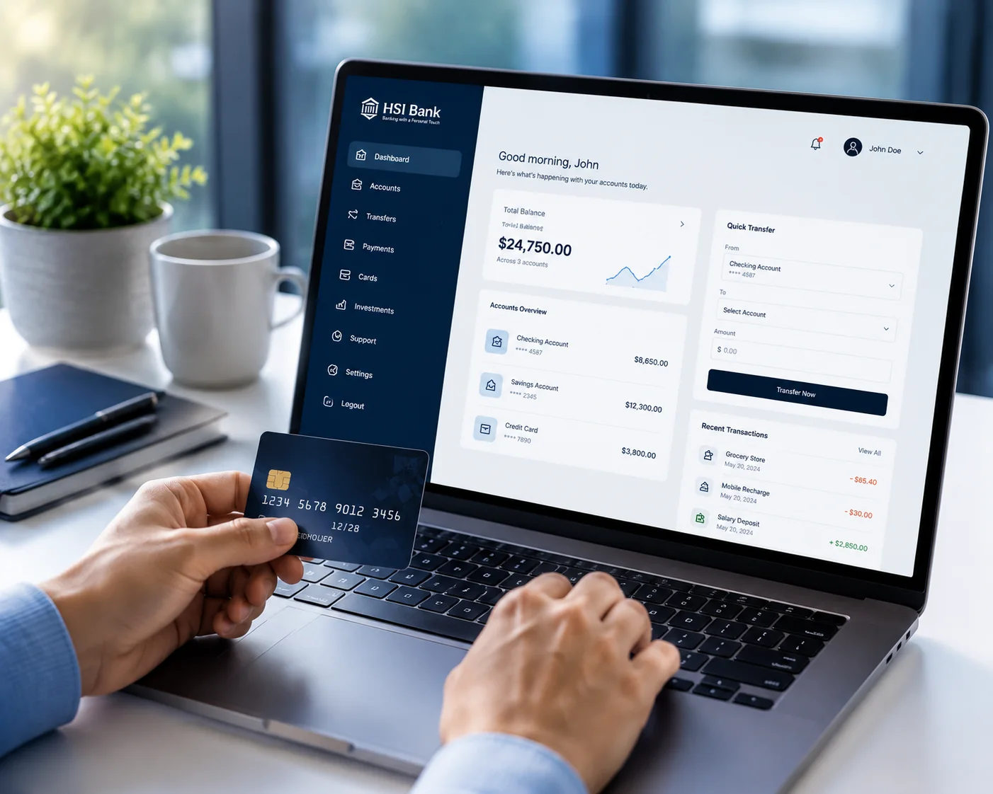 Customer managing card spending